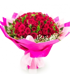 100 Pcs. Red Color Roses Bouquet