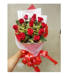 send 12 red roses in gorgeous arrangement to cebu