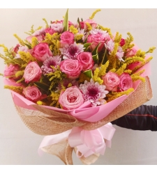 send 2 dozen of fresh pink roses bouquet to cebu