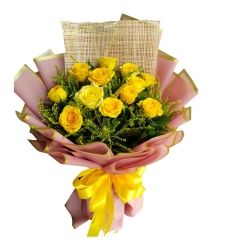 A Dozen of Yellow Roses Bouquet